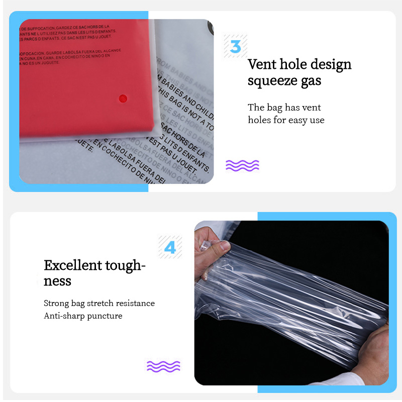 Frosted LOGO Custom Packaging Bags For Clothing PVC Transparent Zip Lock Pouch