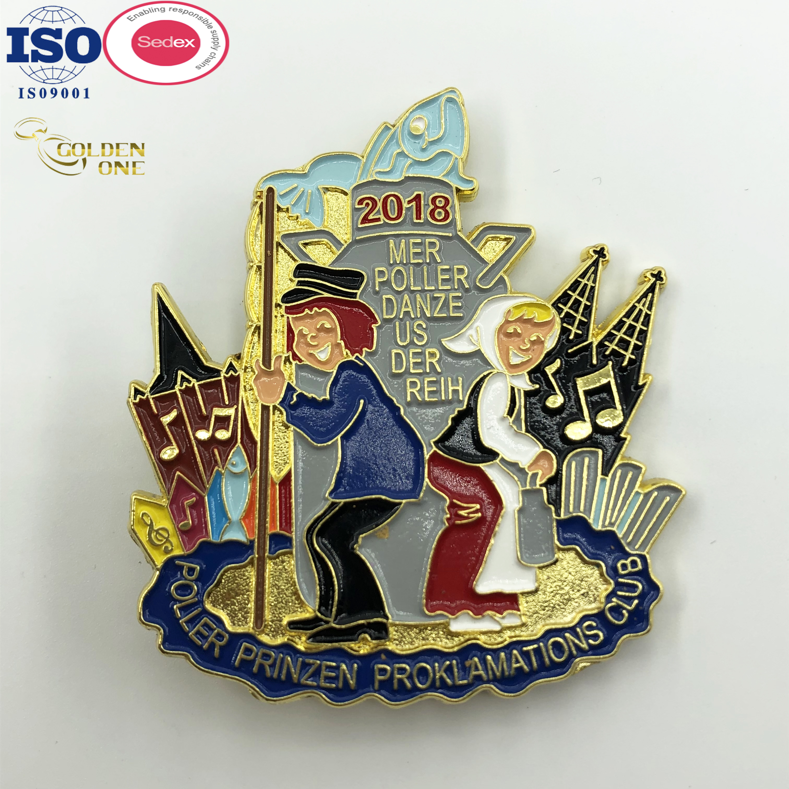 Cartoon Anime Enamel Pins , Metal Soft Hard Laciness Carnival Sports Lapel Pin