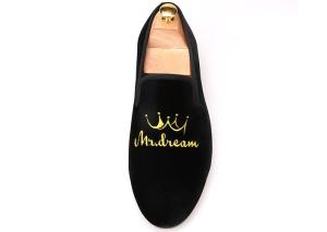 Quality Male Footwear Mens Velvet Loafers Embroidery OEM Flat Casual Shoes For Party wholesale