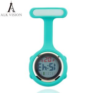 Quality Silicone Digital Nurse Watches Fob Pocket Watches Lapel Nursing Brooch Clock Doctor Nurse Gift Timepiece wholesale
