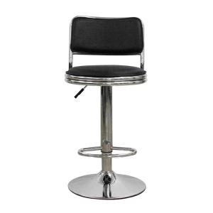 Quality Swivel Electroplated Leather Bar Stool Accessories Modern Chair With Circular Base For Beauty Salons wholesale