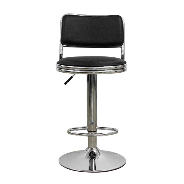 Swivel Electroplated Leather Bar Stool Accessories Modern Chair With Circular