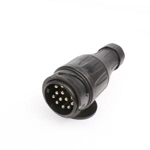 Quality Waterproof 13 Pole European Trailer Plug 12v N Type With Long Nut Black Color wholesale