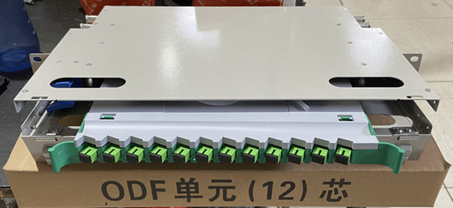 1U ODF Patch Panel Rack Mount Distribution Frame 12 Core Fiber Patch Panel SM