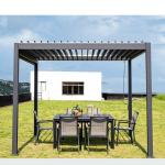 Outdoor Aluminous Louvered Pergola Aluminum Shade With Adjustable Louvres