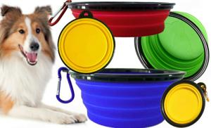 Quality Fancy Soft Silicone Pet Supplies Food Pet Cat Dog Bowl Feeder 175*130*73mm wholesale