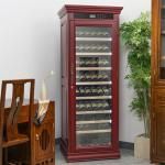 Large Kitchen Fridge Furniture Red Wine Cooler Cabinet With Door Lock