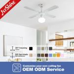 CCC ROHS White Metal Blade Ceiling Fan 40 Inches Classic 6 Speed Choice