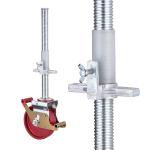 8 Inch Nylon Scaffolding Caster Wheels Solid Long Steel Stem Adjustable Height