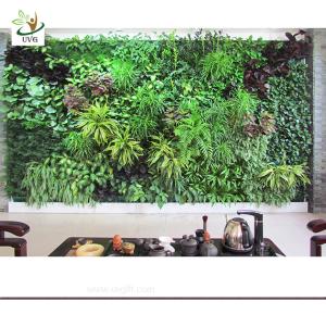 Quality UVG GRW027 Artificial Green Wall Lifelike Plastic Plants for indoor garden landscaping wholesale