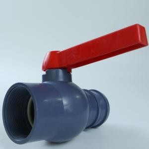 Quality Inner Thread PVC Double Union Ball Valve Monofilament Water Saving wholesale