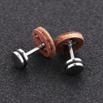 Fashion Black Natural Wood Studs Jewelry Wholesale Wooden Cross Earrings