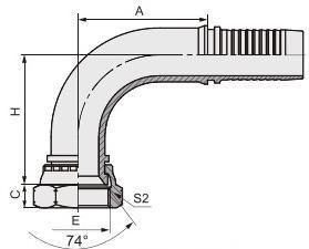 Forged End Connection Hydraulic Hose Fittings Carbon Steel Single Hex 90 Degree Bsp 22691 Manufactur