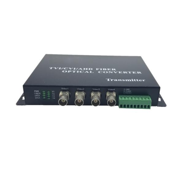 1080p/60hz AHD Fiber Converter 4 Channels Video & 2 bi - direction Audio &1