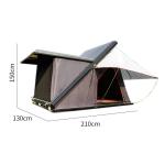 Thick Moisture Resistant Aluminum Rooftop Tent With Double Open Design