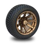 Golf Cart 12 Inch Bronze Aluminum Wheels and 215/35-12 Low Profile DOT Tyres