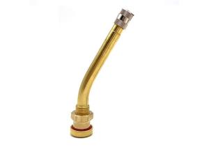 Quality V3.20.4 Truck Brass Valve Bend Degree 27° 9.7mm Rim Hole 90mm Length wholesale