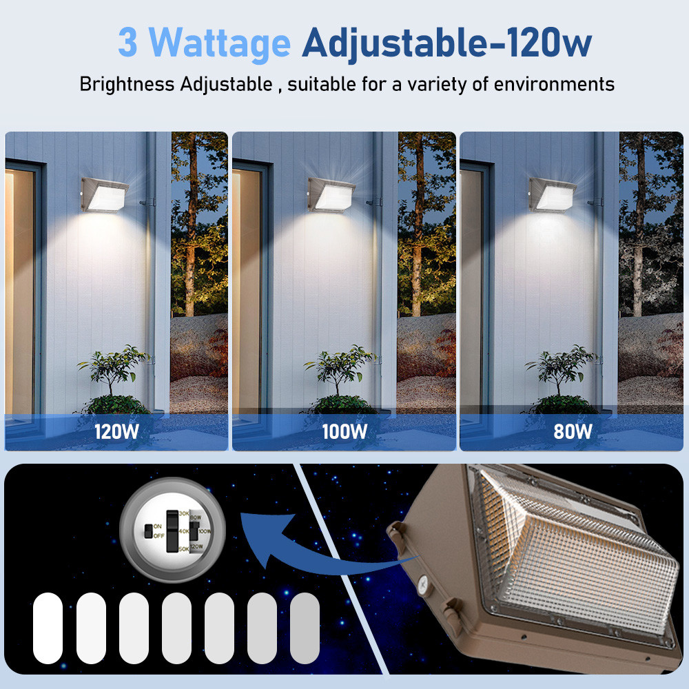 120w LED Wall Pack Light , LED Security Flood Lights for Commercial / Industrial