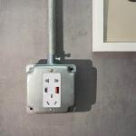 4" One Duplex Receptacle Pre Fabrication Electrical Box Covers For Gang Box