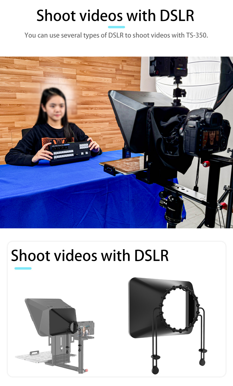 TYSTVideo Universal Mobile Phone Teleprompter for Tik Tok Live Lightweight and Portable