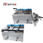 6.6kw Commercial Kitchen Cooking Equipment Electric Double Tank Fryer
