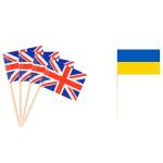 6.5cm Decorative Cocktail Stick Flags Wooden Cake Burger Toothpick Flags