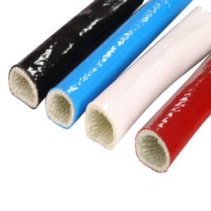 Quality Fire Resistance /Fireproof/heat Resistant Sleeve Fiberglass Silicone Rubber Coated Fire Sleeve wholesale