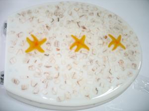 Quality sea star shell poly resin toilet seat wholesale
