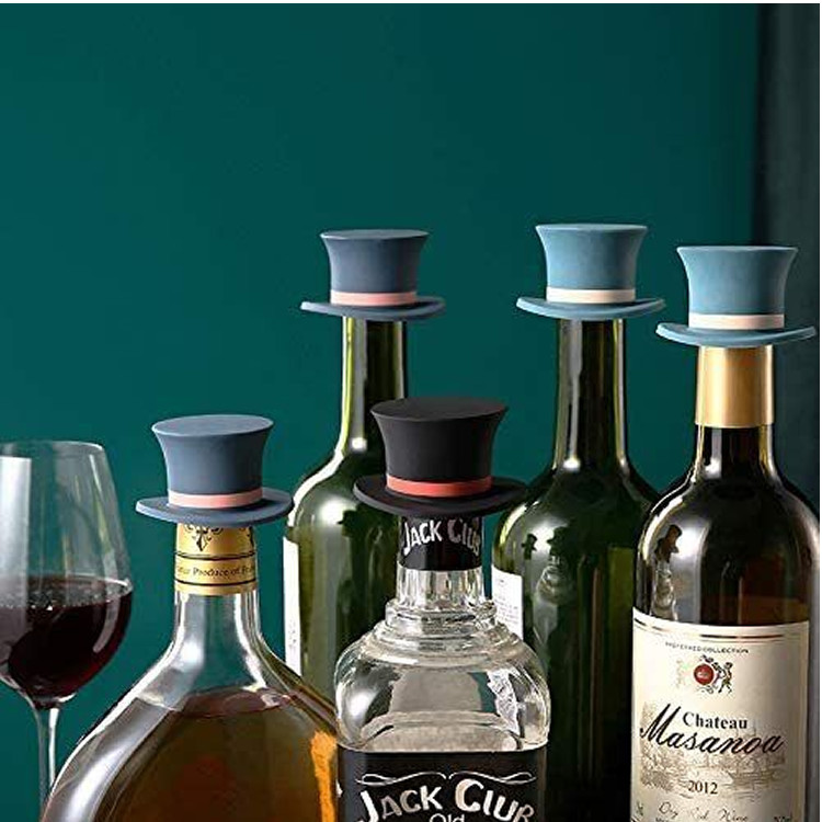 Magic Hat Silicone Wine Stopper And Pourer Sparkling Champagne Soda Bottle Stopper
