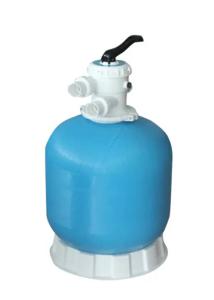 Quality 1.5 / 2 Inch Port HDPE Sand Filter Tank With 3 Way Valve 1300mm Height wholesale