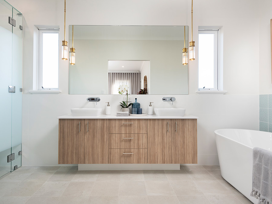 Modern Bathroom Vanity with Sink LED Defogging Mirror Cabinet and Smart Sensor Light