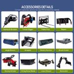 Construction Diesel Mini Tracked Skid Loader With Attachments Bucket Hydraulic