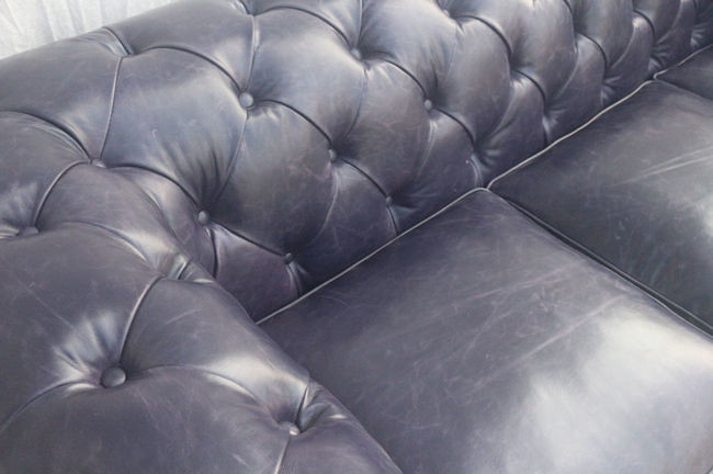 Grey Vintage Leather Chesterfield Sofa With 1/2/3/4 Seater