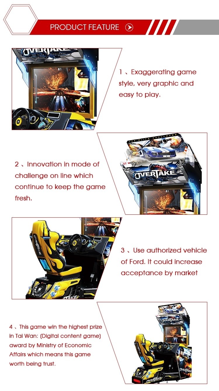 Mini 3D Racing Video Game Machine With 37 Inch LCD Monitor CE RoSh SGS