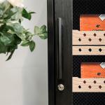Exquisite Black Wood Cigar Cooler Humidor With Precision Climate Control