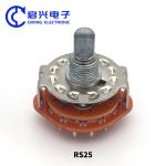 2pcs RS25 Rotary Band Switch 2 Pole 6 Position DC30V 0.3A