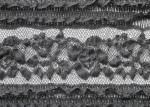 Soft Spandex Black Stretch Wedding Dress Lace Fabric With 130cm Width