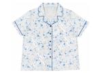 Cute Blue Floral Printed Womens Pyjama Sets / Ladies Nightwear Shorts Set For