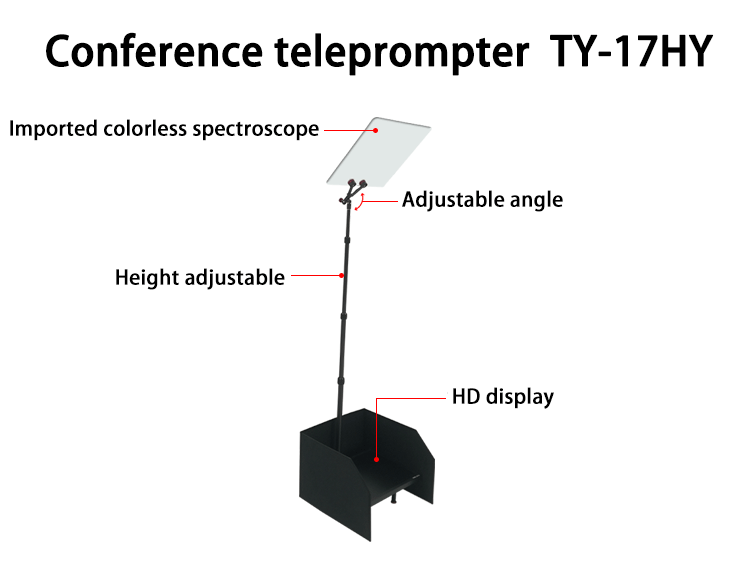 Control Way Mouse 22 inch Prompter for Portable Teleprompter in TV Video Conferences