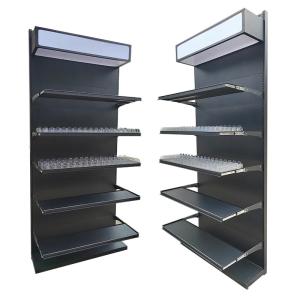 Quality product display shelves shop shelves black display racks wholesale