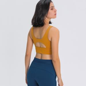 Quality Lady Sexy Hollow Back High Quality Full Support Push Up Sports Bra High Sport Bra Yoga wholesale