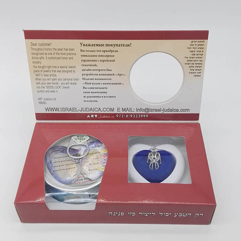 Custom Color Box Natural Love Pearl Necklace Gift Box With can Open Cage Pendant sending to Wife,Girl Friend,Mother ect