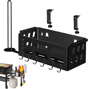 Quality Outdoor Grill Caddy for Griddle Prep Cart Space Saving BBQ Accessories Storage Box Tool wholesale