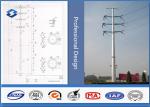 Galvanized Electrical Transmission Line Suspension Steel Tubular Pole Polygonal