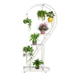 Indoor large heart shaped metal flower pot stand display rack
