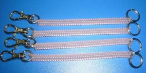 Quality High Quality Clear Plastic Safe Expandable Coil Key Holders Good Promotional Fasteners wholesale