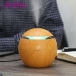 Cool Mist Wood Grain Mini Size 130ML Air Humidifier, Portable Desktop For Office