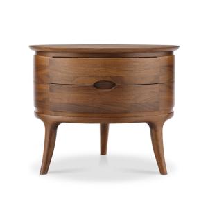 Quality Walnut Hotel 2 Drawer Bedside Cabinet wholesale