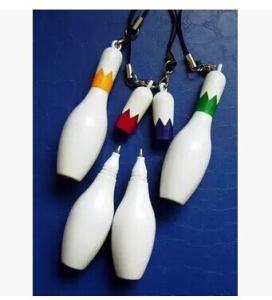 Quality New creative gift product Bowling ballpoint pen keychain keyrings wholesale