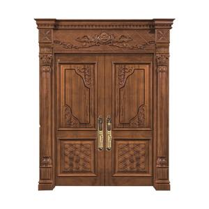 Quality ODM Modern Entry Double Swing Wood Door HDF Interior Solid Wooden Doors wholesale